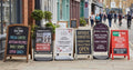 Pavement signs and chalk boards