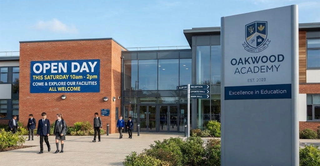 School signs and banners