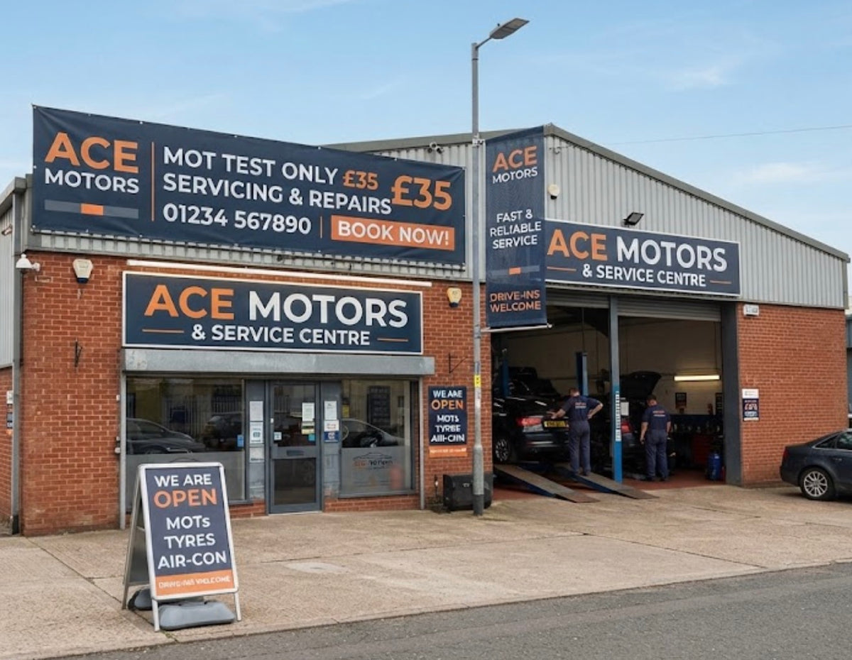 Garage banners and signs