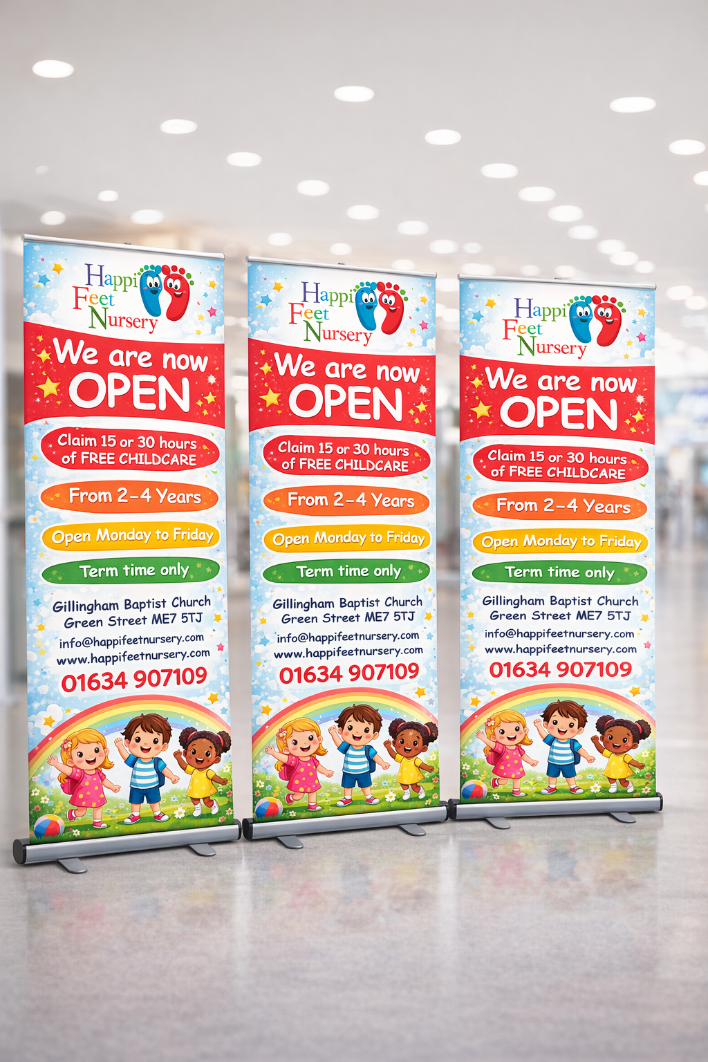 Retractable Vinyl Banner With Stand 800 x 2000mm